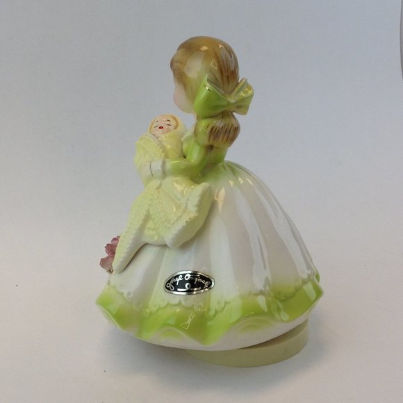 Josef Originals Mother and Baby Rotating Music Box Figurine Plays Brahms Lullaby - Picture 2 of 12